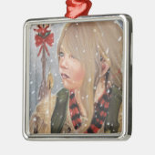 小さいマッチの女の子のオーナメント メタルオーナメント (左)