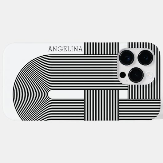 小さいモダン名前の禅のジオメトリック線 Case-Mate iPhoneケース (裏面 (横))