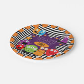 小さいモンスターのハッピーバースデーの紙皿 ペーパープレート (アングル)