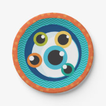 小さいモンスターのベビーシャワーの紙皿