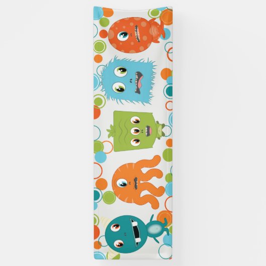 小さいモンスターの旗 横断幕 (縦)