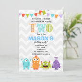 小さいモンスターの誕生日のパーティの招待状 招待状 (スタンド正面)