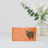 小さいヤギの水玉模様の名刺かラベル 名刺 (スタンド正面)