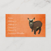 小さいヤギの水玉模様の名刺かラベル 名刺 (正面)