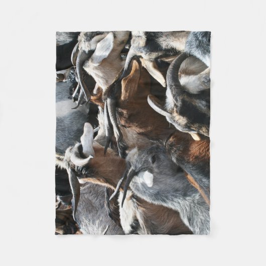 小さいヤギの群れのフリースの投球のベビー犬毛布 フリースブランケット (正面)