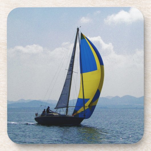 小さいヨットの大きいspinnaker. コースター (正面)