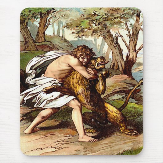 小さいライオンのmousepadを殺すsamson マウスパッド (正面)