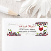 小さいワイン愛好家の宛名ラベル- ラベル (インサイチュ)