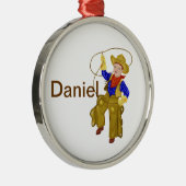 小さいヴィンテージのカウボーイ メタルオーナメント (右)