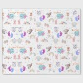 小さい一人が途中で、赤ちゃんシャワーのラッピング ラッピングペーパー (フラット)