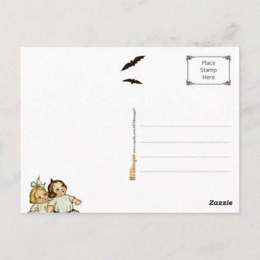 小さい与えのはハロウィンの恐怖だ！ ポストカード (裏面)