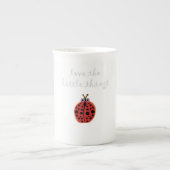 小さい事のてんとう虫を愛して下さい ボーンチャイナマグカップ (正面)