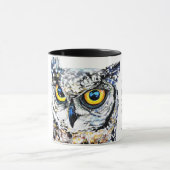 小さい事のフクロウを楽しんで下さい マグカップ (中央)