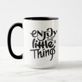 小さい事のマグを楽しんで下さい マグカップ (左)