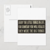 小さい事を楽しんで下さい ポストカード (正面/裏面)