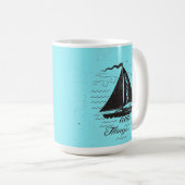 小さい事ポスターを楽しんで下さい コーヒーマグカップ (正面右)