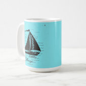 小さい事ポスターを楽しんで下さい コーヒーマグカップ (正面左)