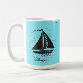 小さい事ポスターを楽しんで下さい コーヒーマグカップ (左)