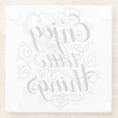 小さい事1を楽しんで下さい ガラスコースター (裏面)