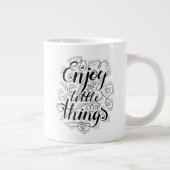 小さい事1を楽しんで下さい ジャンボコーヒーマグカップ (右)