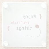 小さい事2を楽しんで下さい ガラスコースター (裏面)