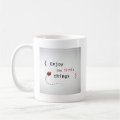 小さい事2を楽しんで下さい コーヒーマグカップ (左)