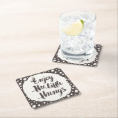 小さい事3を楽しんで下さい スクエアペーパーコースター (インサイチュ)