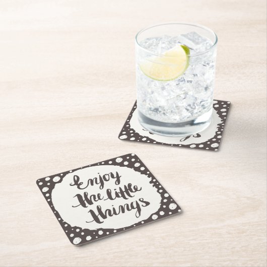 小さい事3を楽しんで下さい スクエアペーパーコースター (インサイチュ)