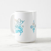 小さい事-マグ--を楽しんで下さい コーヒーマグカップ (正面左)