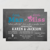 小さい人か少し失敗-性はパーティーを明らかにします 招待状 (正面/裏面)