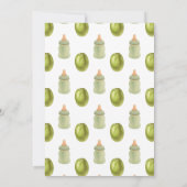 小さい人が赤ちゃんシャワーの途中にいる 招待状 (裏面)