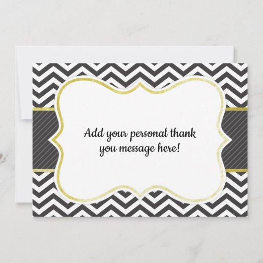 小さい人のちょうネクタイのベビーシャワーは感謝していしています サンキューカード (裏面)