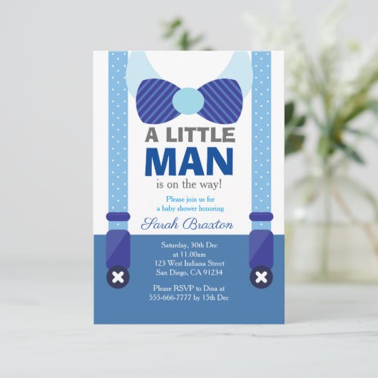 小さい人のベビーシャワーの招待カード 招待状 (スタンド正面)