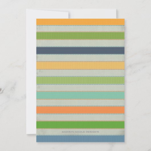 小さい人のベビーシャワー及び誕生日の招待状 招待状 (裏面)