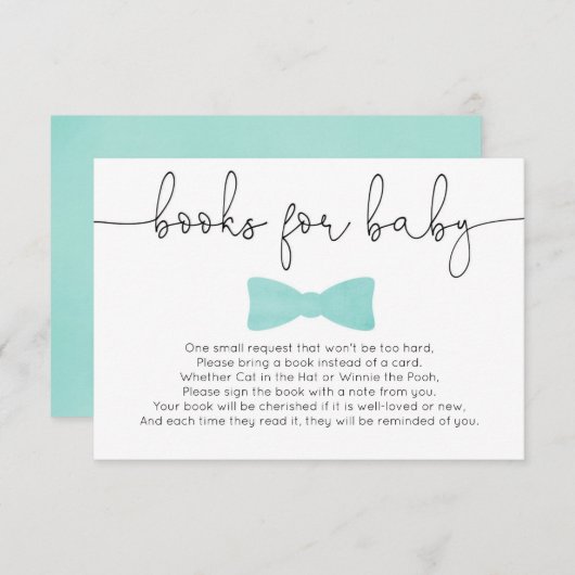 小さい人の男の子のベビーシャワーの水はベビーのために予約します エンクロージャーカード (正面/裏面)