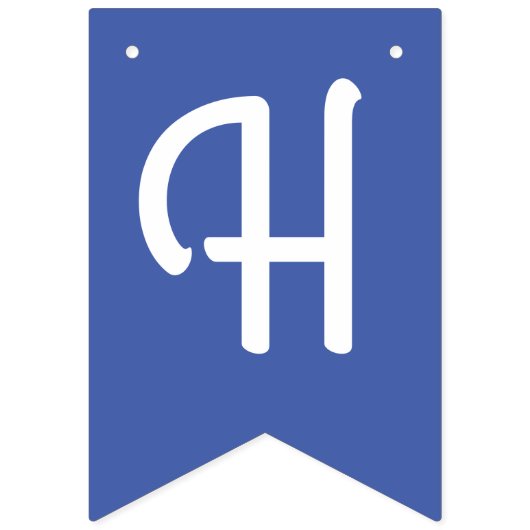 小さい人の男の子の第1誕生会 バンティングフラッグ (第2の旗)