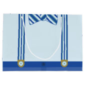 小さい人の男の子の第1誕生会 ラージペーパーバッグ (裏面)