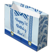 小さい人の男の子の第1誕生会 ラージペーパーバッグ (正面アングル)