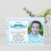 小さい人の誕生日の最初招待の髭の強打 招待状 (スタンド正面)