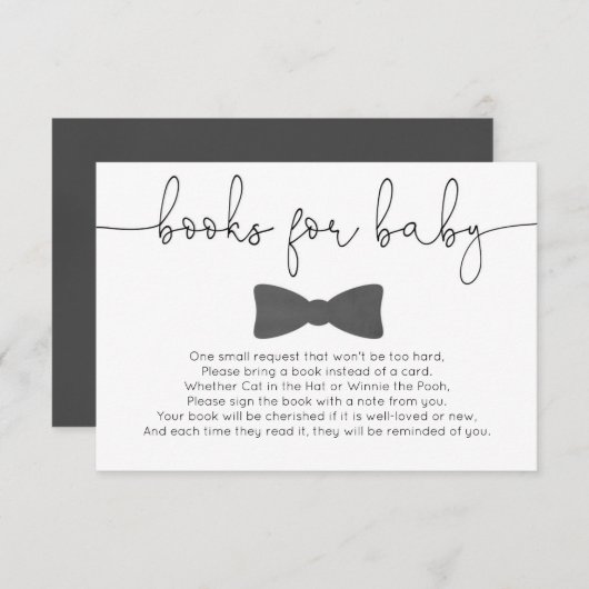 小さい人の髭の男の子のベビーシャワーはベビーのために予約します エンクロージャーカード (正面/裏面)