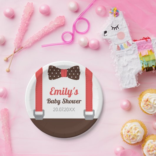 小さい人のBowtieの男の赤ちゃんのシャワーの紙皿 ペーパープレート (パーティー)