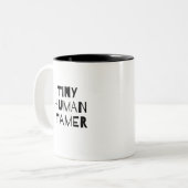 小さい人間の飼いならされた ツートーンマグカップ (正面左)