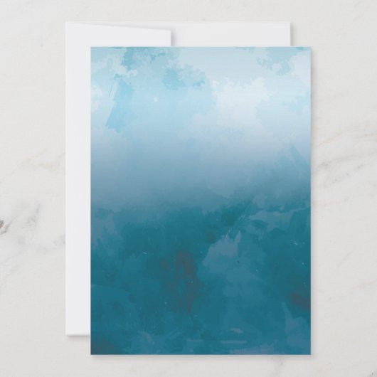 小さい人魚のベビーシャワーの招待状 招待状 (裏面)