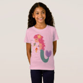 小さい人魚の女の子のTシャツ Tシャツ (正面フル)