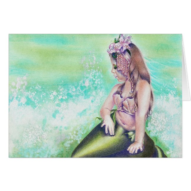 小さい人魚カード (正面横)