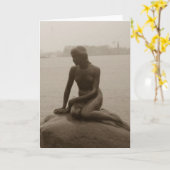 小さい人魚 カード (黄色い花)