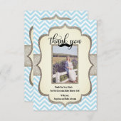 小さい人|の髭のテーマはベビーシャワー感謝していしています サンキューカード (正面/裏面)