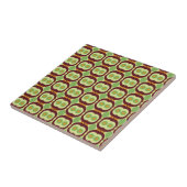 小さい円の緑のレトロの70年代のデザイン タイル (側面)