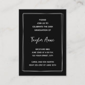 小さい写真の卒業式への招待 エンクロージャーカード (裏面)