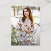 小さい写真の卒業式への招待 エンクロージャーカード (正面)